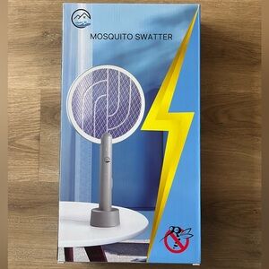 Mossiler Gray Electric Mosquito Swatter Racket